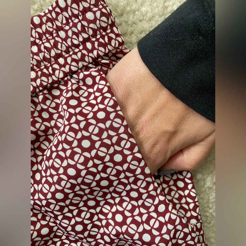 Red & White Patterned Pants - image 3